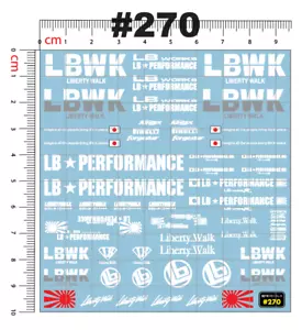 LBWK Water Slide Decal White Toner 1/24 - 1/28 RC Model Dicast Hot!!! #270 - Picture 1 of 6