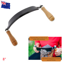 8" Felled Draw Shave Knife Curved Draw Knife Shave Woodworking Bark Spatula Tool