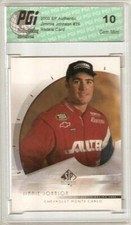 @ Jimmie Johnson 2000 UD SP Authentic Rookie Card PGI 10