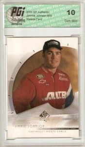 @ Jimmie Johnson 2000 UD SP Authentic Rookie Card PGI 10