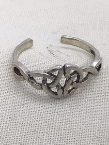 Sterling Silver Celtic Knot Toe Ring 1.2g (26-29) - Picture 1 of 1