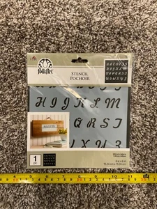 Plaid FolkArt Painting Stencil ~ 6"x6" Fancy Letters - Picture 1 of 2