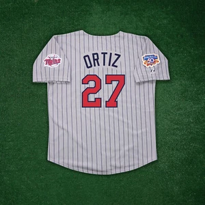 David Ortiz 1997 Minnesota Twins Jackie 50th Cooperstown Men's Grey Road Jersey - Picture 1 of 6