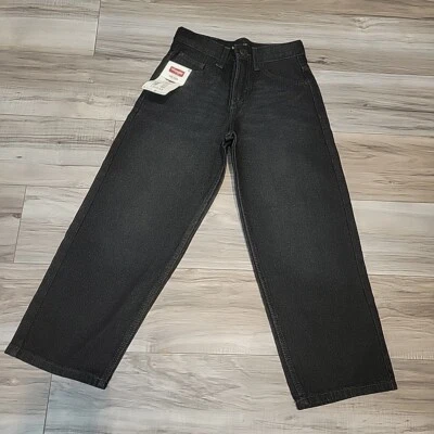 NUEVO Jeans Wrangler Niños 8 Negros Lavados Anchos Sueltos Sueltos Dive Star Denim Premium Foto 1 de 4