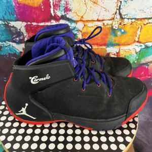 Nike Air Jordan Melo 1.5 schwarz Concord lila rot 631310-025 Größe 10,5 Raptors OG - Bild 1 von 9