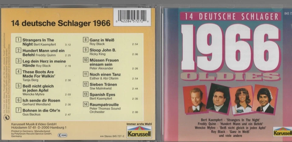 14 Deutsche Schlager 1968 Oldies-CD-u.a. Karel Gott,Ester &Abi Ofraim, Roy Black - Bild 1 von 1