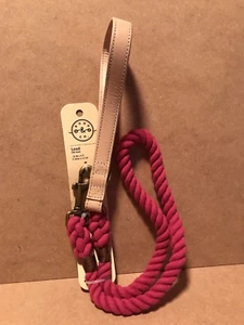 Bond & Co. PINK 4 Ft. Lead Rope Leash for Dogs, Genuine Leather Beige NWT$24 B2 - Picture 1 of 8