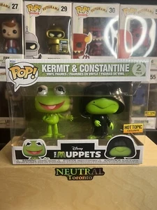 Funko POP! Disney The Muppets 'Kermit & Constantine' 2 PACK Bundle Hot Topic - Picture 1 of 6