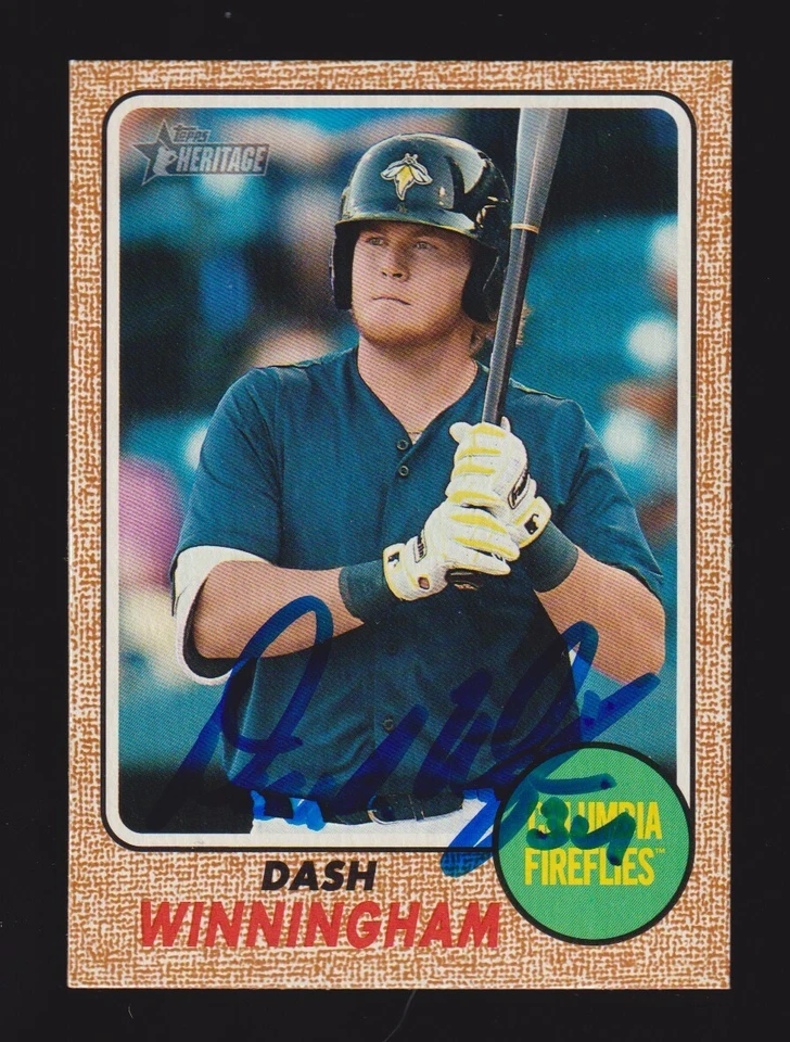 2017 HERITAGE #122  Dash Winningham  NEW YORK METS  SIGNED AUTOGRAPH AUTO COA - Image 1 of 1