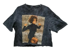 Whitney Houstons Damen Cropped T-Shirt Large Grafik Top Mehrfarbig Tee Baumwolle - Bild 1 von 8