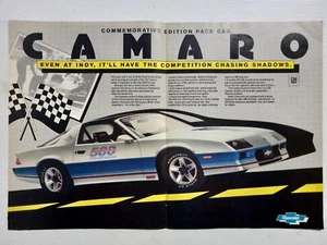 1982 CAMARO Z28 INDY 500 PACECAR USA MAGAZINE COLOUR CENTRESPREAD ADVERTISEMENT - Picture 1 of 1