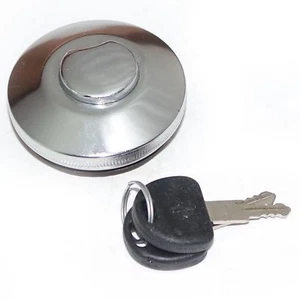 Tapa de tanque de combustible cromada para Suzuki SJ410 413 LJ + bloqueo Samurai Sierra Drover S2u - Imagen 1 de 5