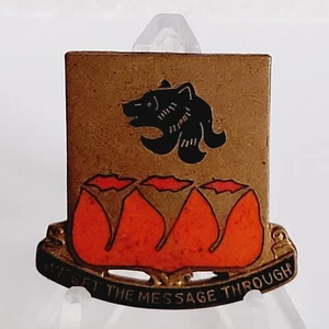 4th Signal Battalion Distinctive Unit Insignia Army Crest DUI DI 7M Pin Back - Picture 1 of 2