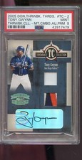 2005 Donruss Throwback Threads Jersey Tony Gwynn AUTO Autograph PSA Graded Card
