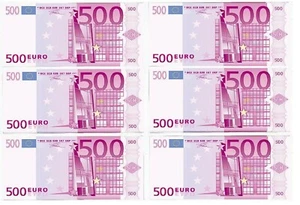 Tortenaufleger Geburtstag 20 x 28 cm DIN A4 Euroscheine / Geldscheine P500 - Bild 1 von 1