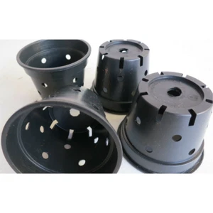 ORCHID POT - 90mm - SQUAT ADDITIONAL DRAINAGE - Pack of 10 Pots - Picture 1 of 1