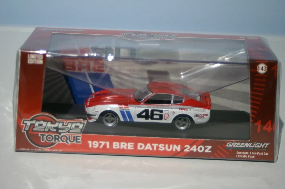 Greenlight BRE DATSUN 240Z Tokyo Torque 1971 Greenlight 1:43 Diecast 86334 Foto 1 de 4