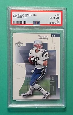 2004 UPPER DECK FINITE HG TOM BRADY #58 PSA 10 GEM MINT PATRIOTS - Image 1 of 2