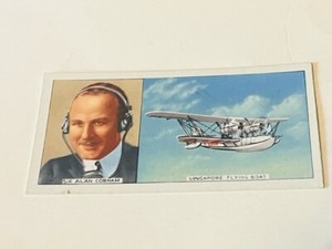 Carreras Tobacco 1936 Trading Card Airmen Airwoman Airplane Sir Alan John Cobham