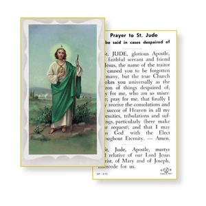 Prayer to St. Saint Jude (in despaired Cases) - Paperstock Holy Card - Picture 1 of 4