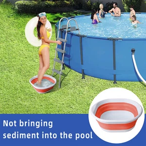 Capacity Foot Soak Tub Swimming Pool Bath Basin Portable Foldable Wash - Picture 1 of 13