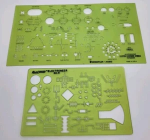 Vintage Electronic RAPIDDESIGN No. 31 and STAEDTLER 977-116 EL Drawing Templates - Picture 1 of 6