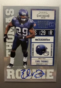 Earl Thomas Rookie AUTO 2010 Playoff Contenders Rookie Ticket Autograph #135 - Picture 1 of 2