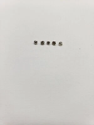 DIAMANTES REDONDOS GENUÍNOS! DIAMANTES NATURAIS GENUÍNOS BRANCOS DE CORTE BRILHANTE! 5 PEÇAS!! - Imagem 1 de 2