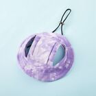 Purple Pet Sunshade Hat Tie Dyeing Ear Leakage Sunshade Cap Sun Hat  Small Pets