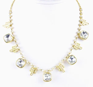 Collar CAROLEE Nueva York Cristal Transparente Tono Dorado $85 Nuevo - Imagen 1 de 5