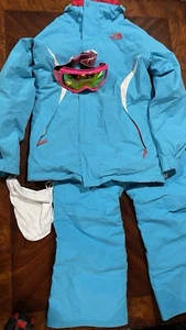 The North Face TriClimate 3 in 1 Jacket, Snow Ski Pants Sz 18 And Goggles Outfit - Picture 1 of 24