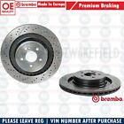For Mercedes C63 Amg Rear Drilled Grooved Brembo Brake Discs Pair 360Mm