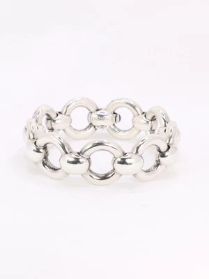 HERMES Bracelet argent vintage Frontail - Photo 1/4