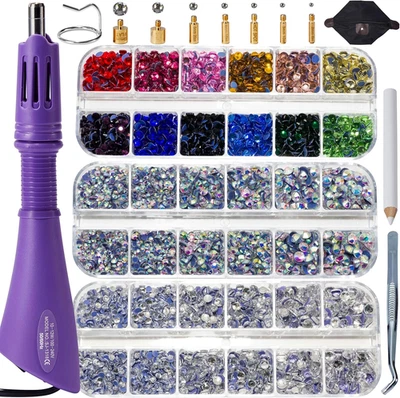 bedazzler kit with Rhinestones hot fix applicator Tool with 5,000 Pieces - Image 1 of 4