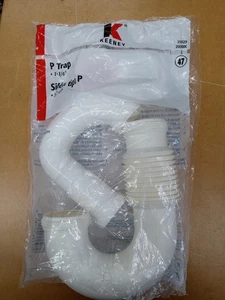 Keeney 1-1/4 In. White Plastic P-Trap 25029 200WK - Picture 1 of 4