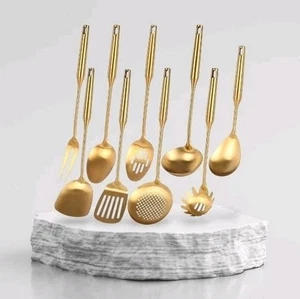 Standen 304 Edelstahl 9 Stck Küche Servieren & Kochen 15" Utensilien Set (Gold) - Bild 1 von 18