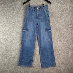 Just Jeans Womens 6 Blue Cargo Wide Leg High Rise Denim Pockets 13130 - Bild 1 von 14