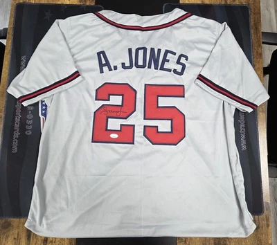 Andruw Jones Autographed Custom A-Town Braves #25 Jersey (JSA Certified) - Image 1 of 4