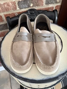 Cole Haan Mens Tan Suede Leather Loafers Boat Shoes Slip On Size 12 M - Picture 1 of 6