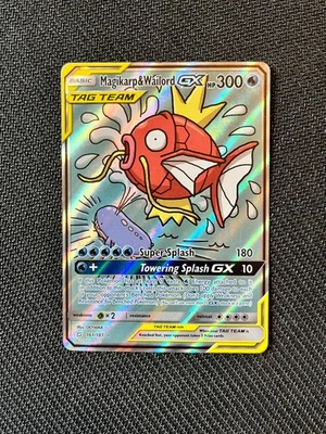 Magikarp & Wailord GX (Alternate Full Art) 161/181 Sm-Team Up Holo - Image 1 of 2