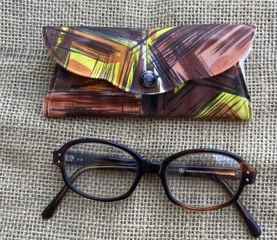 Estuche de gafas vintage American Optical con caparazón de tortuga para niños 5 1/2 Foto 1 de 4