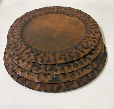 Jan Barboglio Cargador Doble Martillado 14" Placa - Juego de 4 Foto 1 de 4