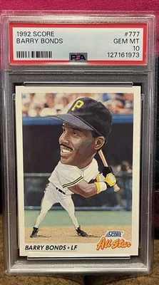 1992 Score All Star Barry Bonds #777 🔥 PSA GEM MT 10 🔥 Pittsburgh Pirates  Foto 1 de 2