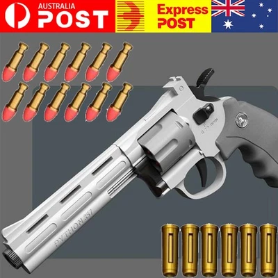 Revolver Soft Bullet Toys Gun Blasters Gun Pistol with Foam Pellet Shell 28CM AU - image 1 of 4