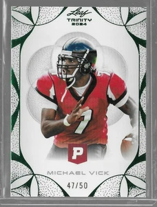 Michael Vick 2024 Leaf Trinity Football Parallel /50 - Bild 1 von 2
