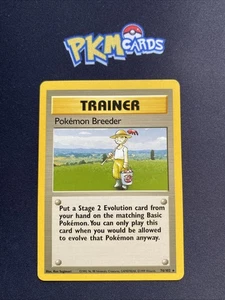 Pokémon TCG Pokémon Breeder Base Set 76/102 Regular Rare LP. - Picture 1 of 3
