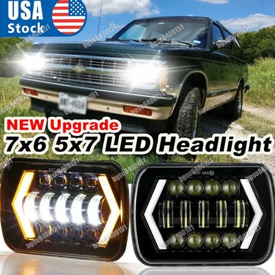 2 Piezas 5x7" / 7x6" pulgadas LED Faros Lámpara DRL Para Chevrolet S10 Blazer 1982-1994 Foto 1 de 4