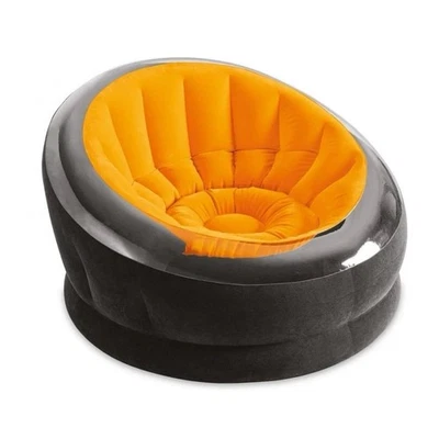 Intex Inflatable Air Furniture Empire Indoor/Outdoor Chair Orange Max 100kgs - image 1 of 2