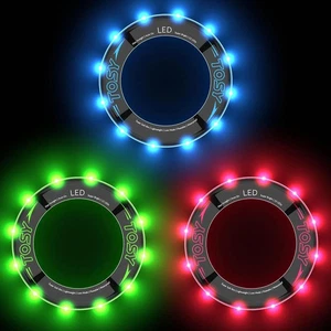 TOSY Pack of 3 Flying Ring 12 monocolor LEDs Waterproof Gift Super Bright - Picture 1 of 3