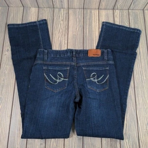 Express Damen Jeans Barely Bootcut Stretch Straight Dark Wash Gr. 4 Designer - Bild 1 von 10